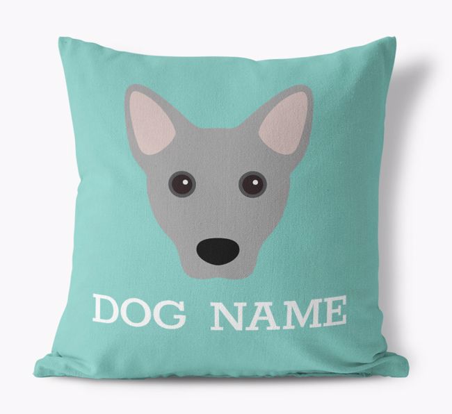 {dogsName}'s Icon: Personalized {breedFullName} Canvas Pillow